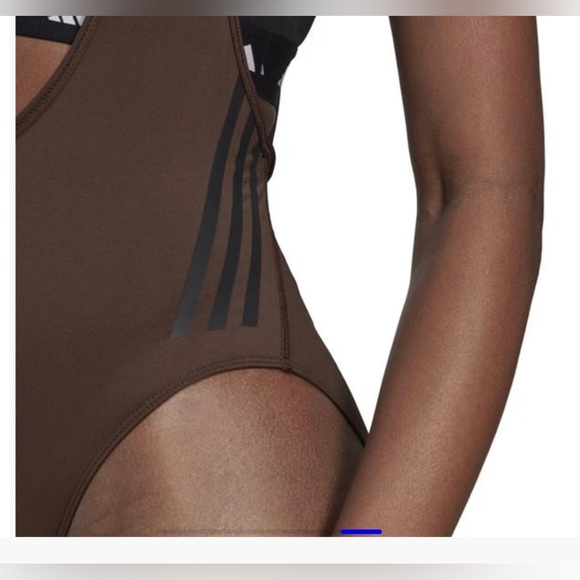 Adidas Women's Train icons 3-Stripes brown Leotard size large new - Picture 4 of 6
